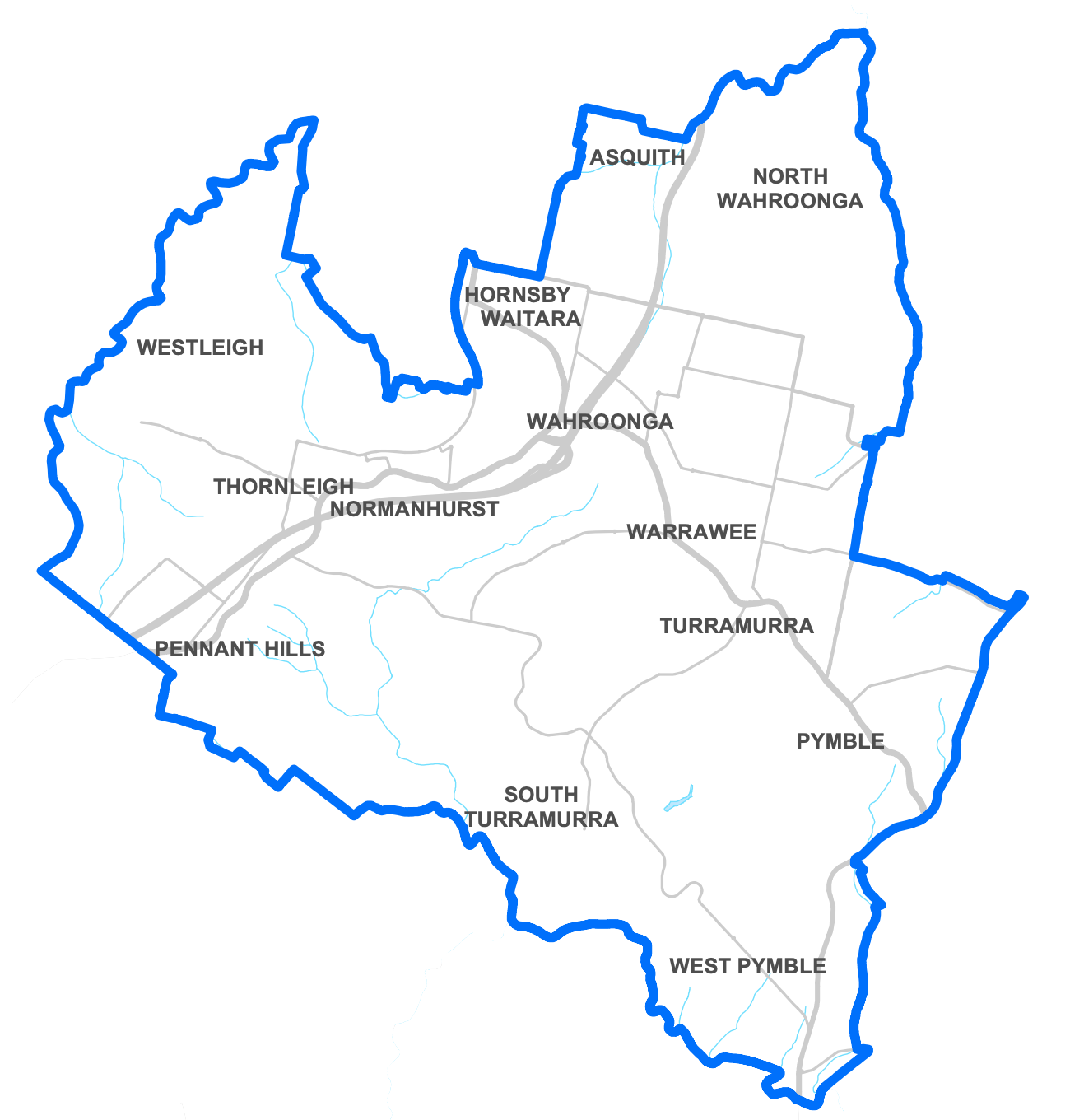 Map of Wahroonga Electorate area