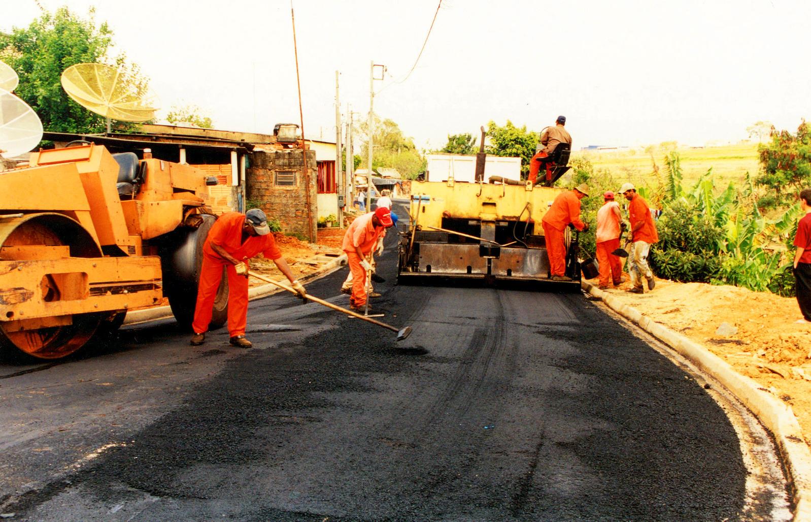 Construction Workers on Road Upgrade 