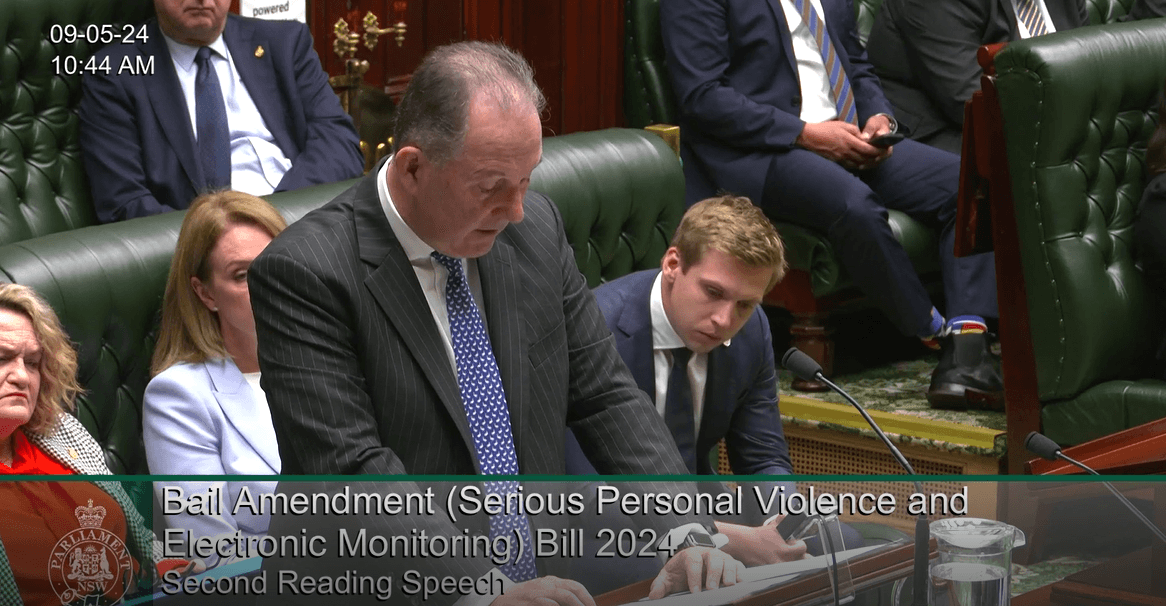 Alister speaking in Parliament